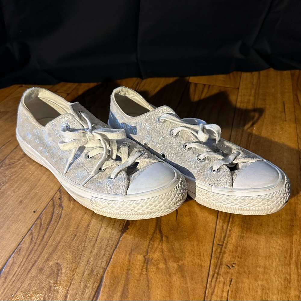 Converse All Star White/Silver Cheetah